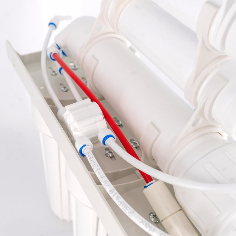 Czysta Kropla Sistema de Ósmosis Inversa de 7 Etapas Filtro de Agua Bajo Fregadero con Mineralizador Ionizador y Tanque de 12 Litros RO7