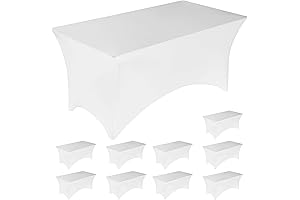 Fixwal 10-Pack 6FT Spandex Tablecloth: Elevate Your Events with Fitted Stretch Table Covers