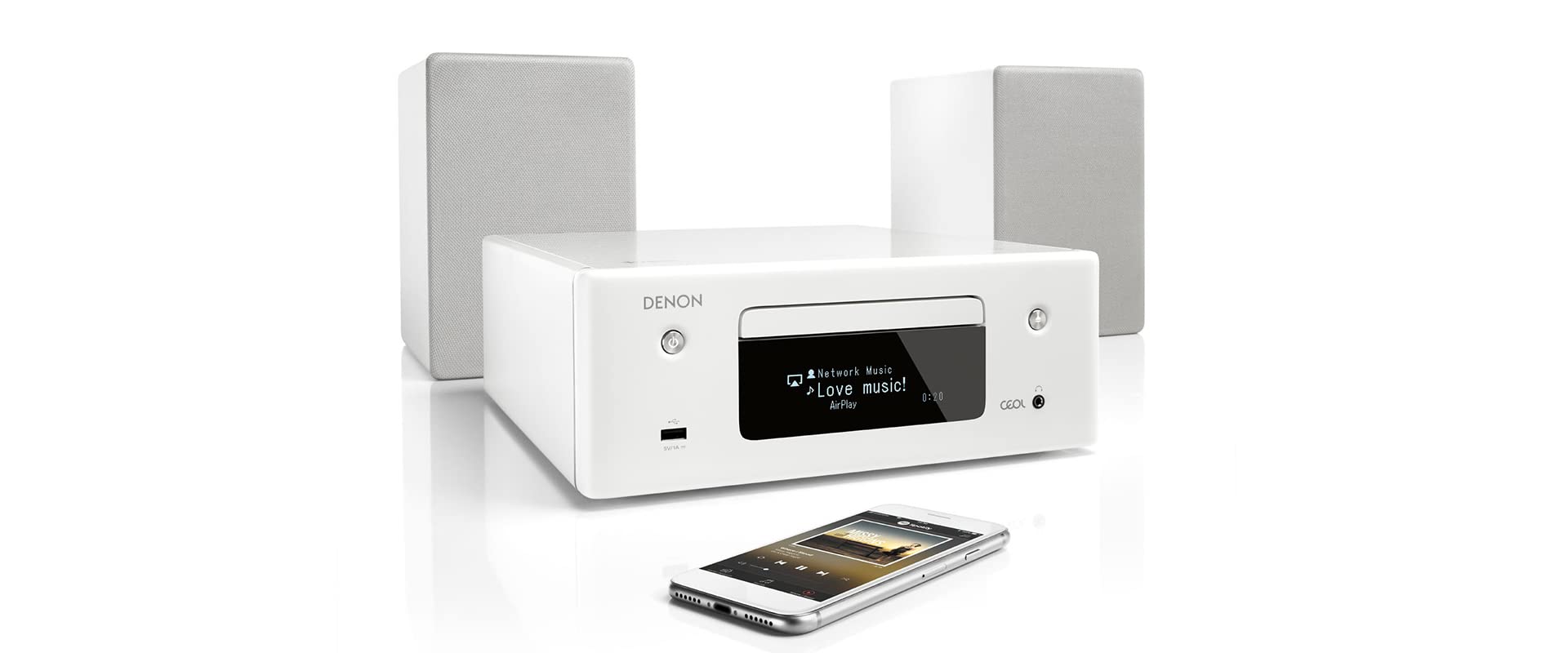 Denon CEOL-N10 Mini HiFi System with CD Player, Sound System for