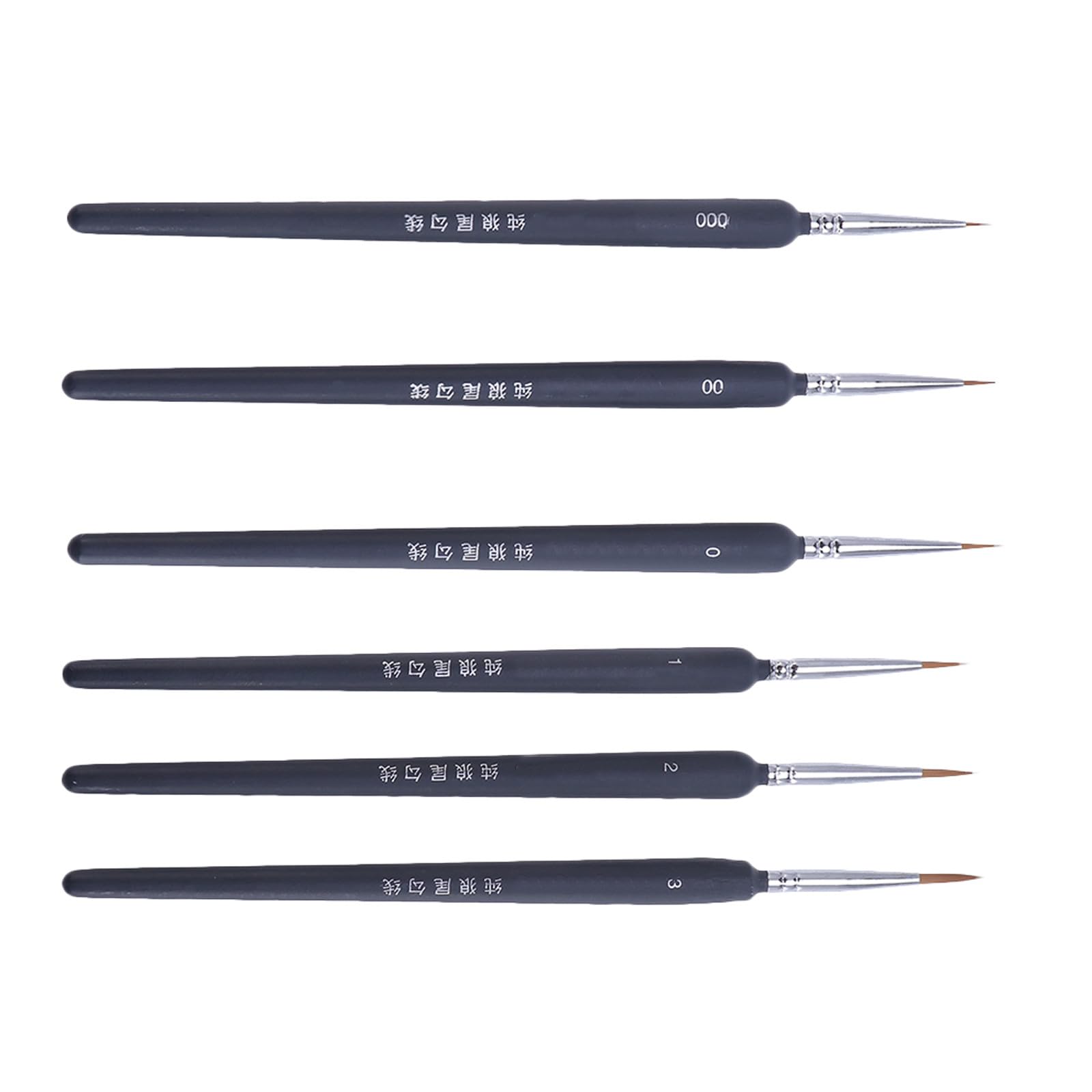 Hemobllo Set de 6 Pinceles de Acuarela Profesional de Pelo de Comadreja, Pinceles para Pintura al Óleo y Acuarela Mango de Plástico, Ideales para Estudiantes y Profesionales