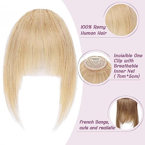 S-noilite Frangia Clip Capelli Veri Frangetta