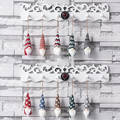 10 Pcs Christmas Tree Handmade Hanging Gnomes Ornaments, Swedish Plush Gnome Scandinavian Santa Elf Hanging Home Decorations Christmas Holiday Decor - Image 6