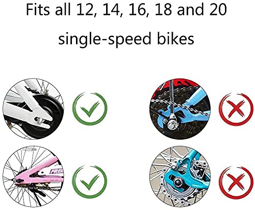 Image of a Pair of Children's Bicycle Riding Flash Silent Training Wheels, Suitable for 12-20 inch Single Speed Bicycles
