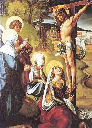 Peinture à l'huile du Christ à la croix d'Albrecht Durer peinte à la main
