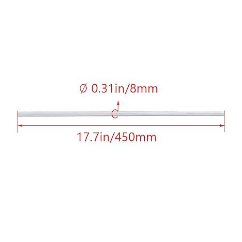 Miniatura 6 de Othmro 0.472 in x 12.992 in Varilla endurecida cromada eje de movimiento linealguía 1 unids