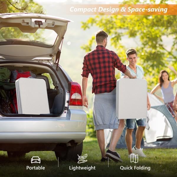 Aluminum Camping Folding Table (4ft Flower White)