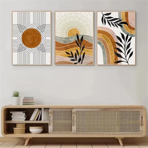 Peinture murale sur toile bohème Guying Art 20x40cm avec cadre intérieur pour salon