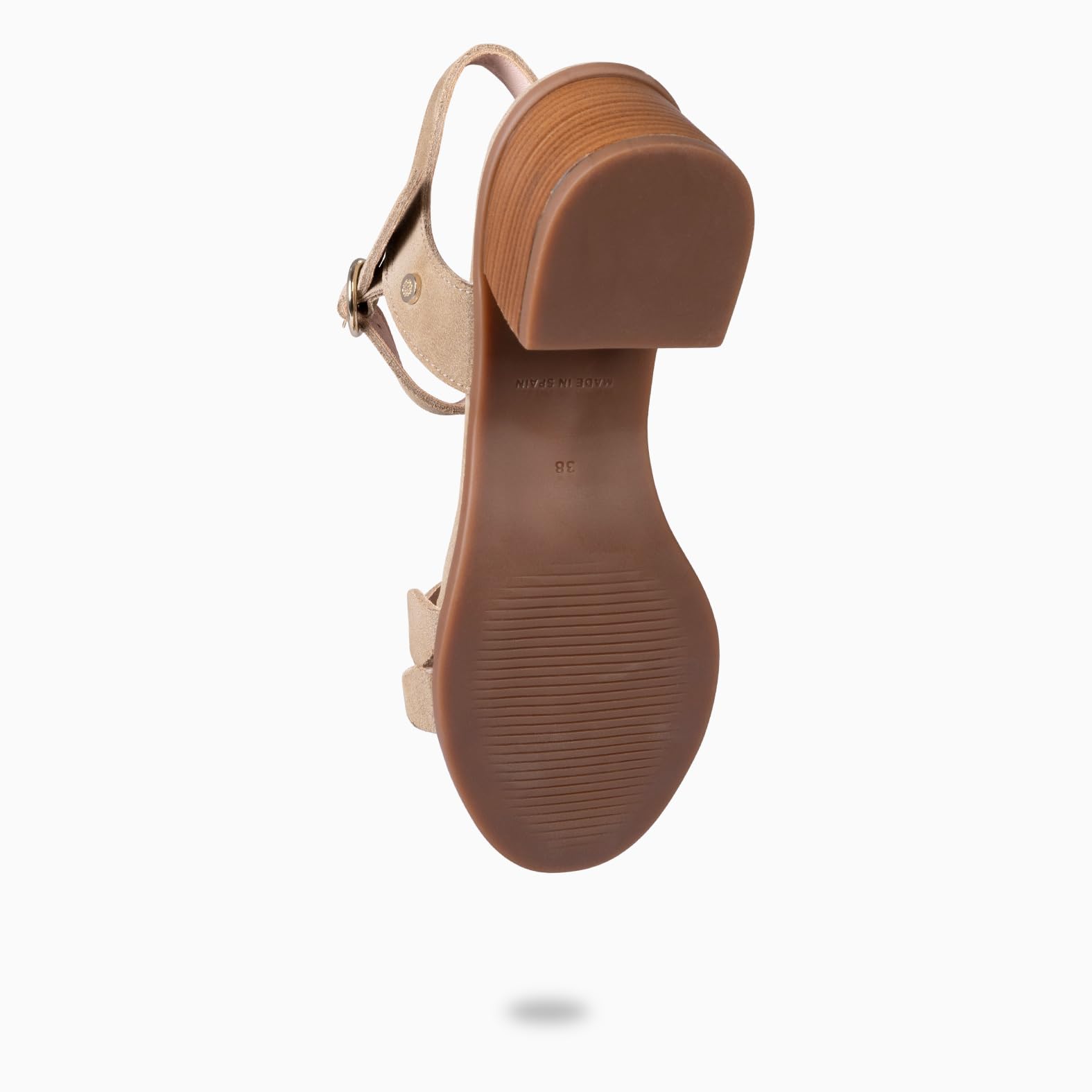 miMaO. Sandalias elegantes tacón bajo en piel. Diseñado y fabricado en España