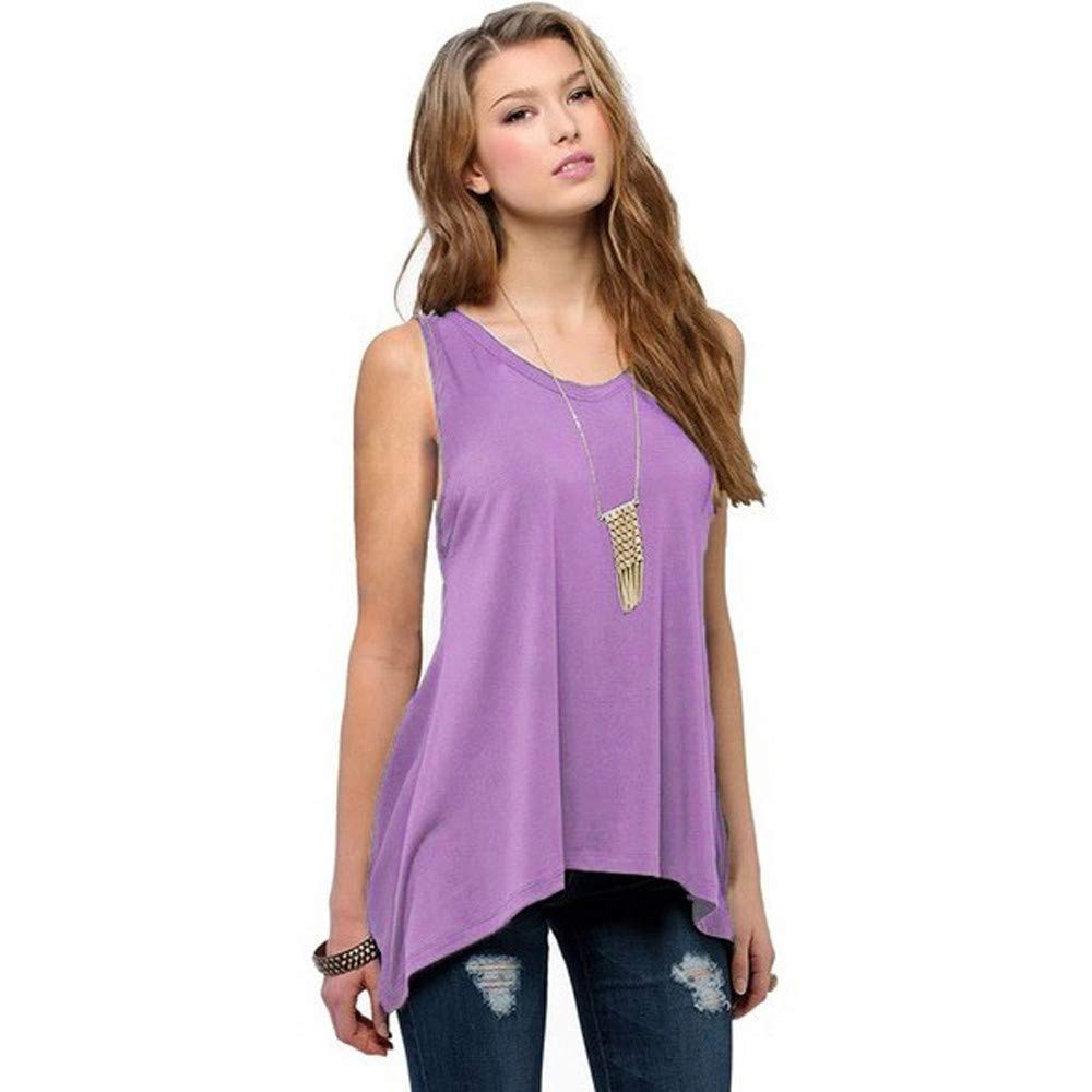 LOPILYRecently Very Popular Women's Ladies Sleeveless Sweater Shirt Solid V-Neck T Shirt Pullover Blouse Tunic Tops Camisole Tank