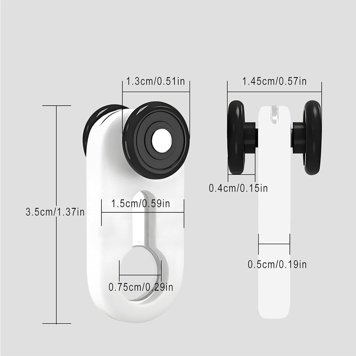 Ruedas silenciosas de acero inoxidable para rieles de cortina deslizantes, 200 piezas, fácil instalación, adecuadas para cortinas pesadas compatibles con rieles de 20-150 mm (blanco)