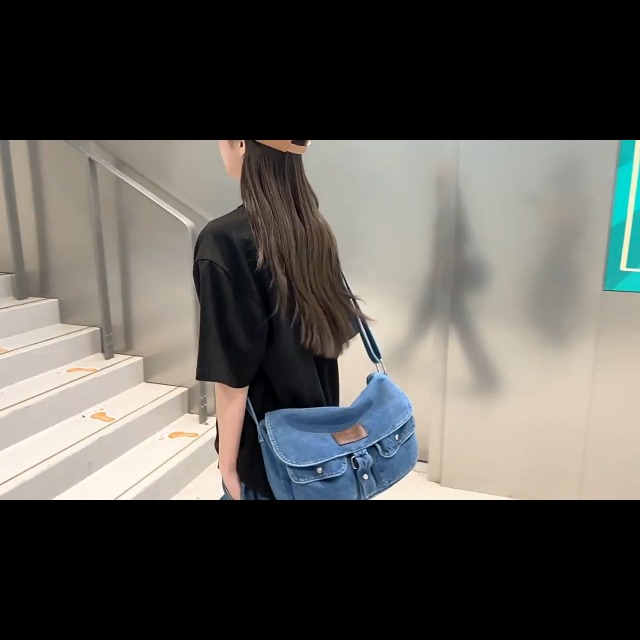 ショルダーバッグ DIESEL Denim shoulder bag 2way Blue y2k DIESEL】ディーゼル 