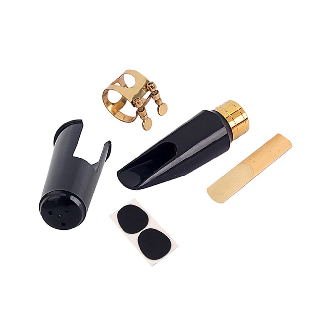 VICASKY Sassofono Contralto con Fibbia ad Anello in Rame Toppe per Ance Cuscinetti e Cappuccio Oro e Nero Include Ricambio Ancia e Cuscinetto per Migliorare Esecuzione
