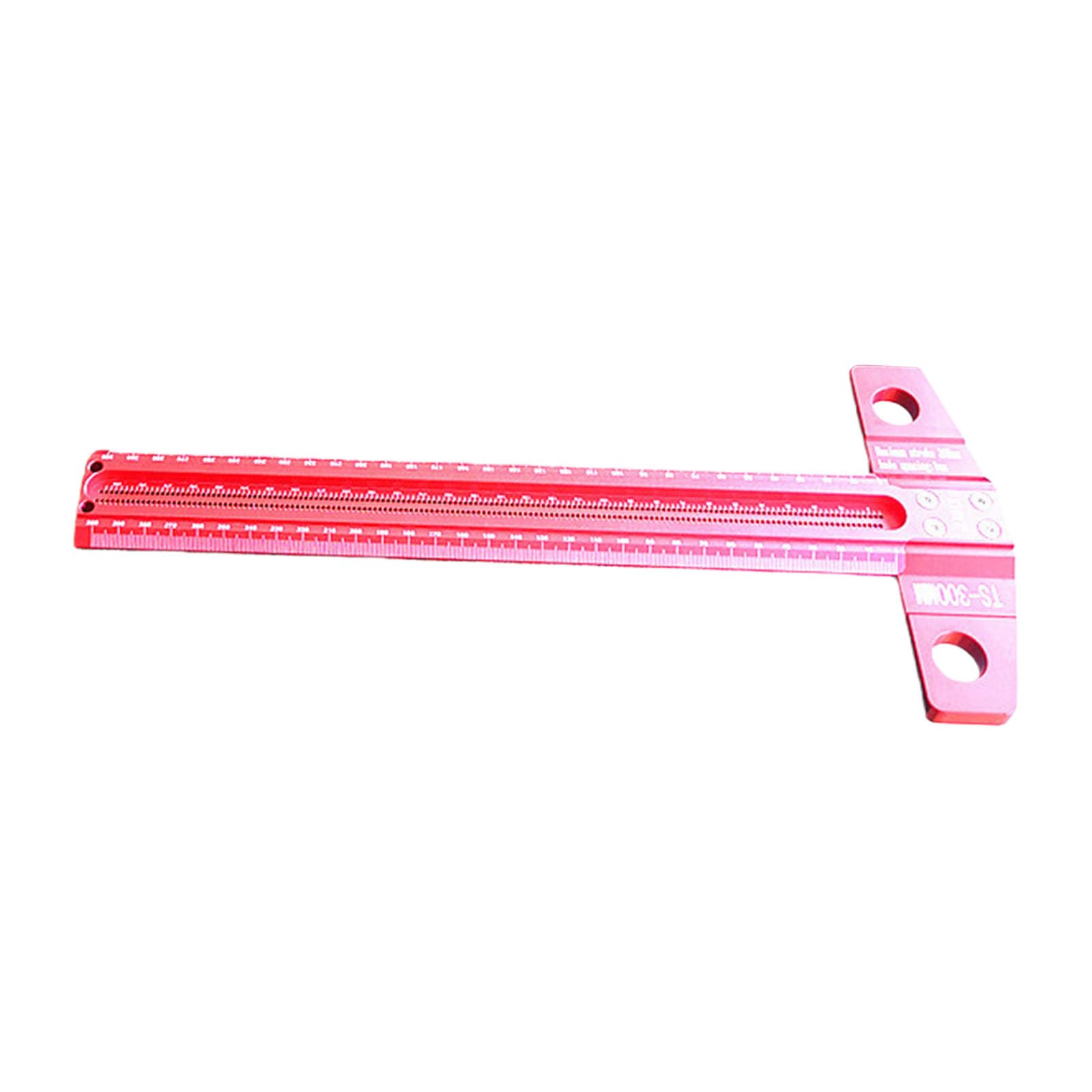 Oxxggkao 300Mm Strength Marking T Ruler Aluminum Woodworking Scriber Marking Gauge Deluxe Hole Scribing Ruler Portable Woodworking Tool