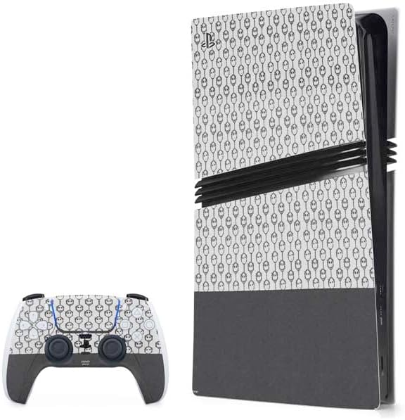 Skinit Decal Gaming Skin Compatible with PS5 Pro Bundle - Officially Licensed Disney The Nightmare Before Christmas Jack Skellington Face Expressions Pattern Design
