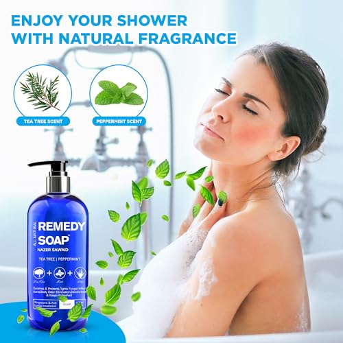 Nazer Sawaid 16 Ounce Tea Tree Oil Remedy Soap Body Wash For Ringworm Treatment thumb #6