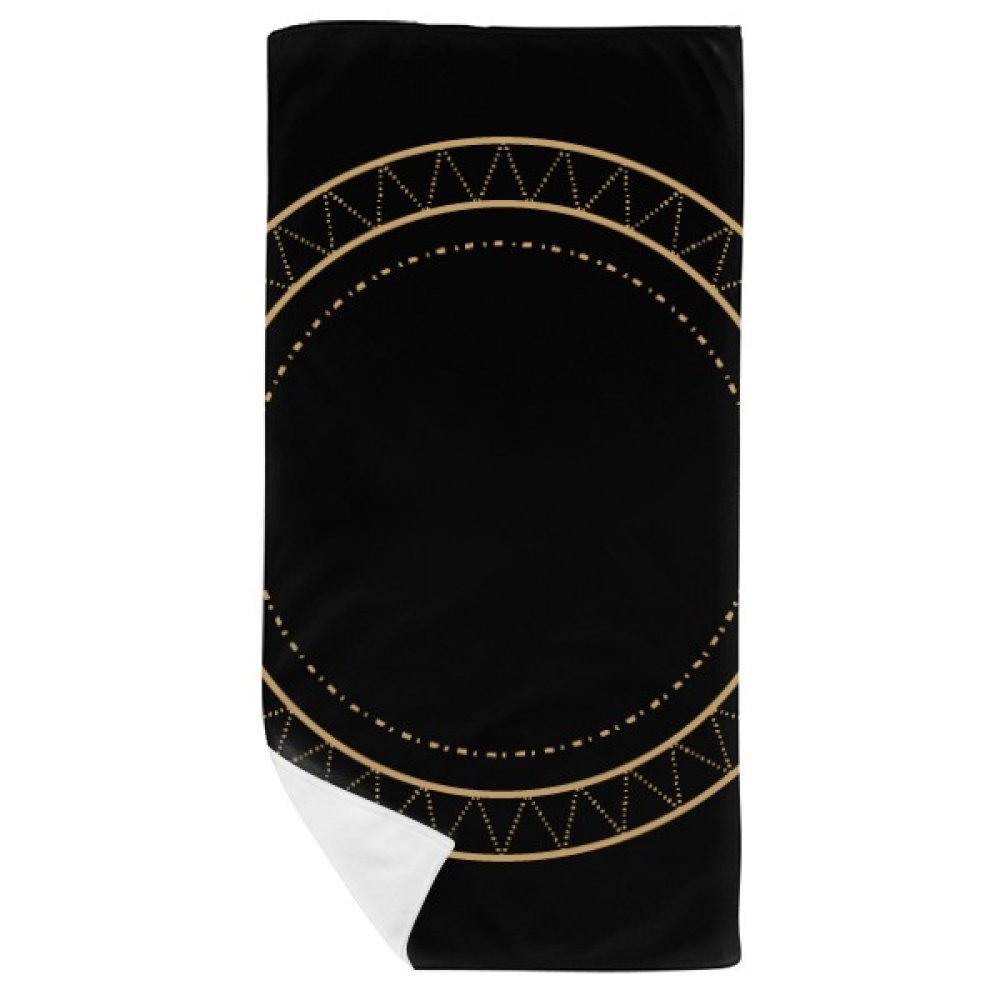 Serviette de bain motif totem cercle 35x70cm drap de douche multicolore
