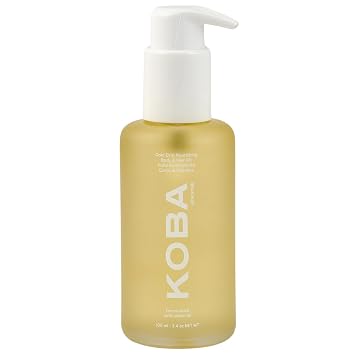 KOBA Gold Drip Nourishing Body & Hair Oil - For Women & Men - Moisturizing - Normal to Very Dry Skin - All Hair Types & Beards - Woody, Floral, Citrus - Natural - Vegan - Safou Oil 3.4 Fl Oz