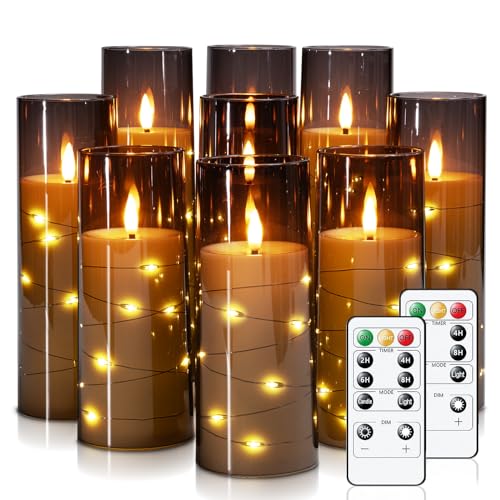 Raycare Flameless Candle with Remote Timer – 9 Flickering Acrylic...