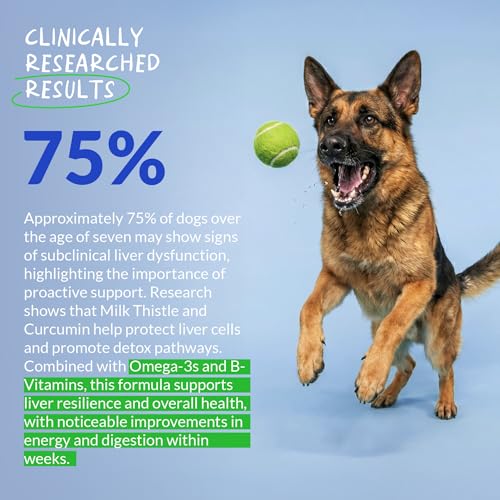 Image of Milk Thistle for Dogs 90 Soft Chews - Liver, Kidney Detox & Hepatic