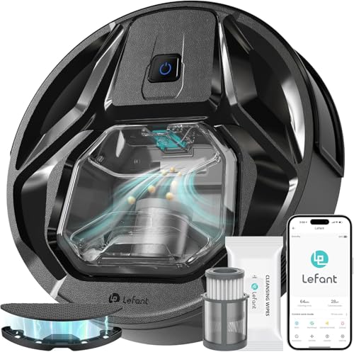 Lefant M320 Robot Vacuum Cleaner and Mop, 6000Pa Suction, 210 Mins Runtime, Carpet Detection,...