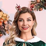 GENBREE Christmas Hair Barrettes Reindeer Deer Christmas Hair Clips Xmas Grip Clamps Christmas Hair
