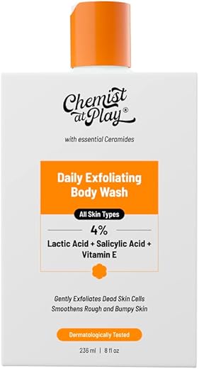 Chemist At Play 1% Salicylic Acid Exfoliating Body Wash 236ml | Paraben & SLS Free | Enriched with Vitamin E & Murumuru | Gentle Exfoliating Shower…