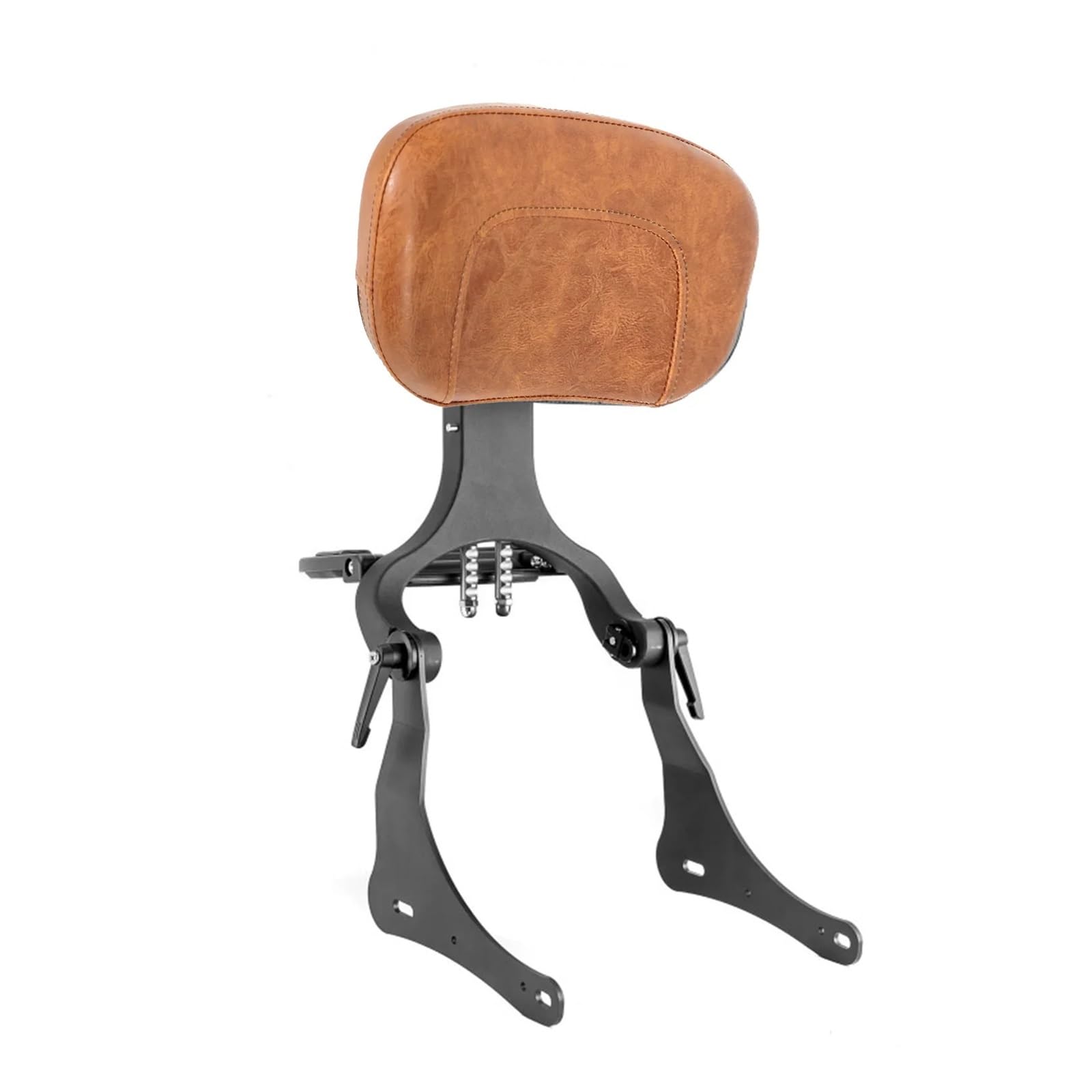 drążek Sissy z bagażnikiem Pasuje do Kawasaki 2015-2025 Vulcan S 650 EN650 VN650 regulowane składane oparcie kierowcy kierowcy Sissy Bar(Brown Pad Black Bar)