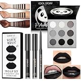 4 Pièces Lot Maquillage Gothique, Palette D'ombres à Paupières Smoky...