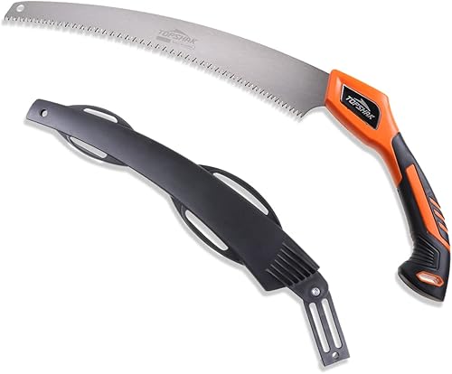 Miniatura 7 de Sierras de poda de mano de 13,8 pulgadas para cortar árboles Sierra de hoja curvada con dientes duros de acero SK-5