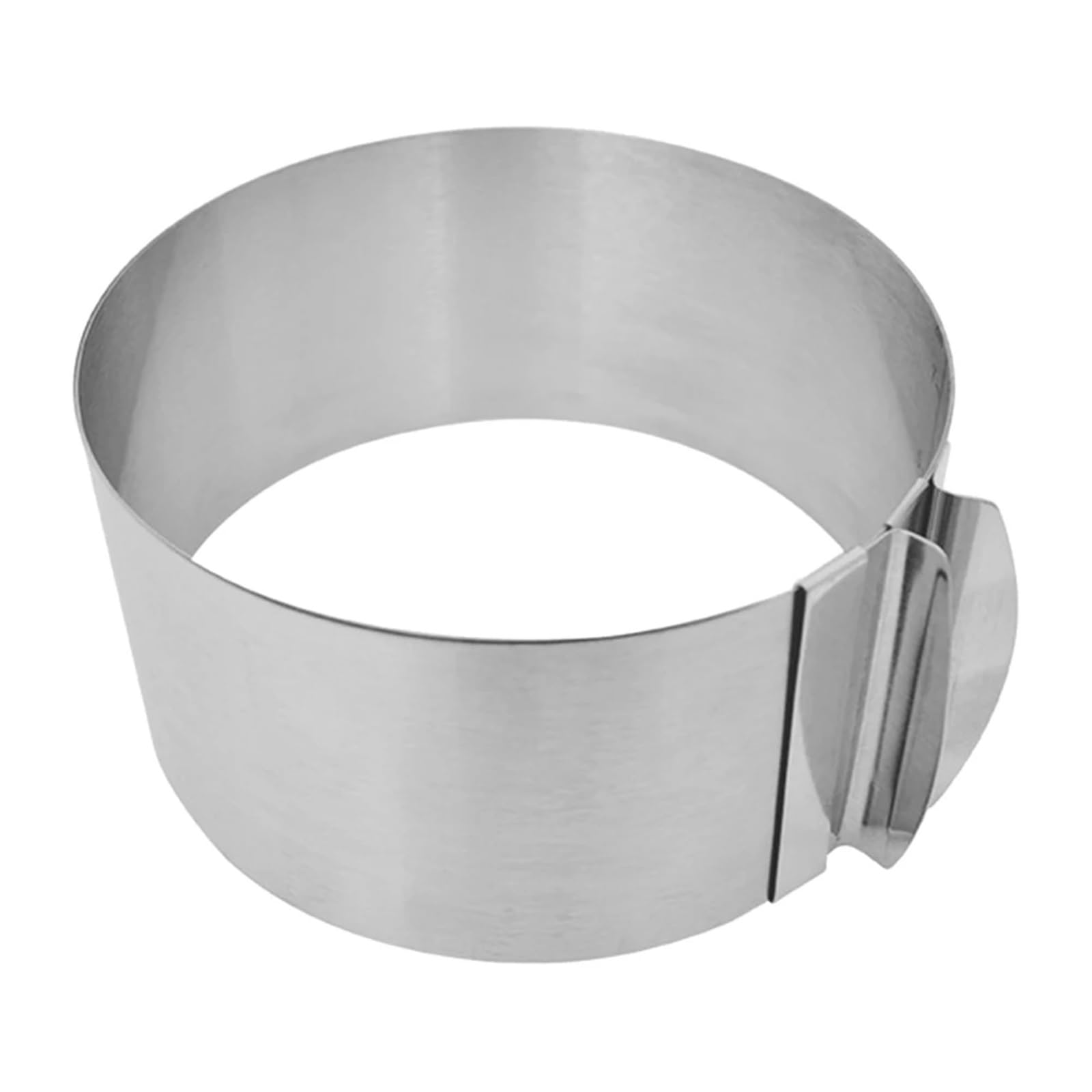Kuchenförmiger Ring, rund, Edelstahl, mit Skala 16–30 cm, Teleskop-Kuchenring, Mousse-Ring, Tiefe 8,5 Für Die Zubereitung Von Kuchen Und Keksen