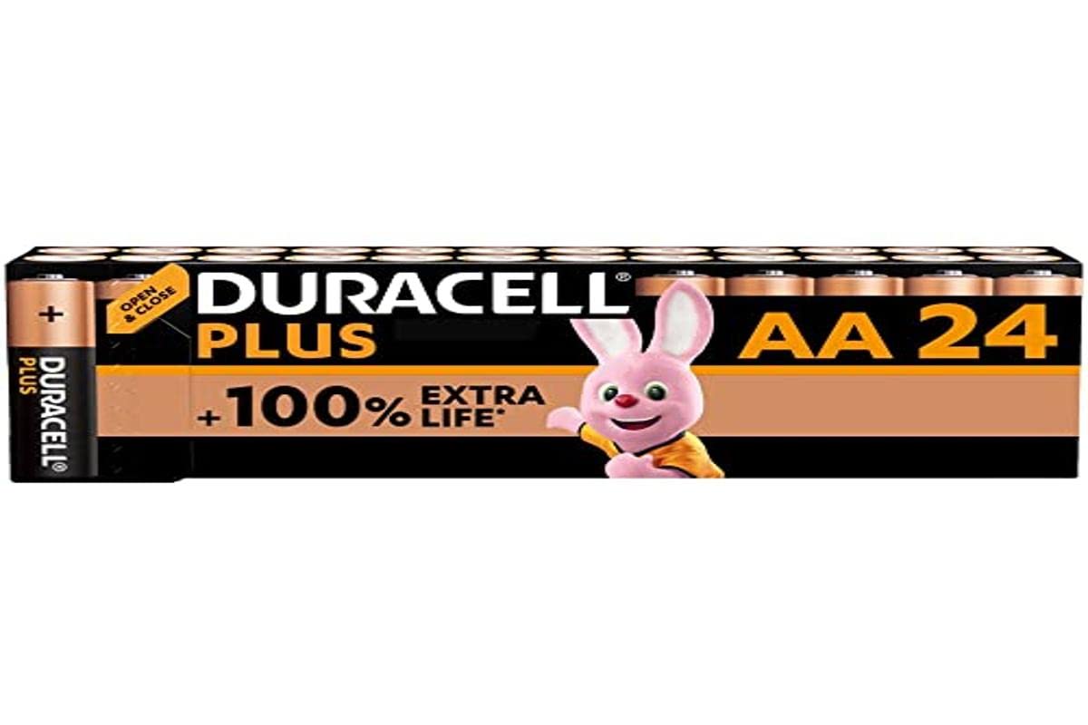 Duracell Batterie Plus AA (pacco da 36) - Alcalina 1.5V - Fino al 100% di extra durata & Batterie Plus AA (pacco da 24) - Alcalina 1.5V - Fino al 100% di extra durata