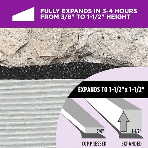 Image of M-D Building Products 03115 1-1 /2 in. Black Expandable Foam Platinum Weatherseal for Uneven Gaps