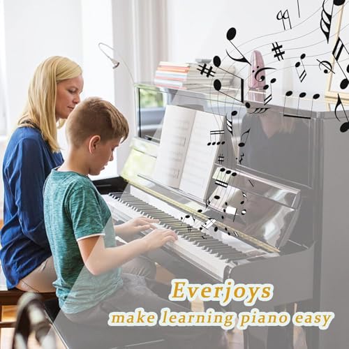 Klavier Noten Leitfaden für Anfänger Lernen, abnehmbare Klavier Tastatur Noten Etiketten für alle 88/61/54/49/37 Tasten, keine Notwendigkeit Aufkleber, wiederverwendbar, aus Silikon