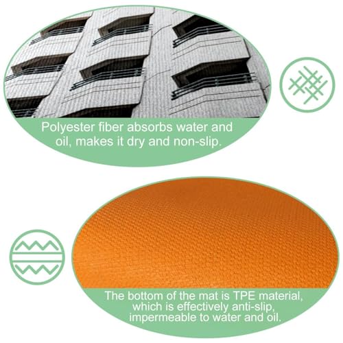 Alfombra de cocina moderna de 2 piezas absorbente para el hogar 6