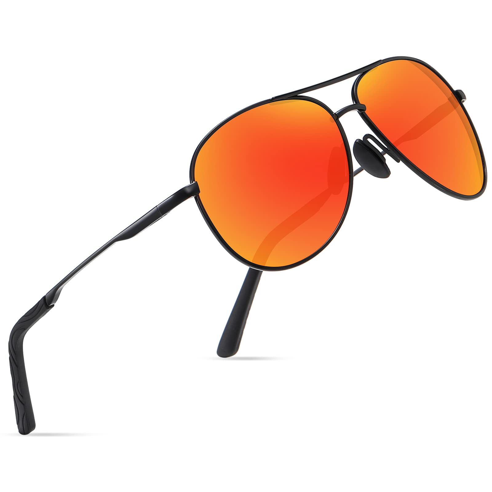 wearProPolarised-Sunglasses-Mens-Womens-Pilot Sunglasses Unisex UV400 Protection Polarized Sun Glasses Black Sunglasses Unisex Classic Vintage Style Ultralight Shades For Driving