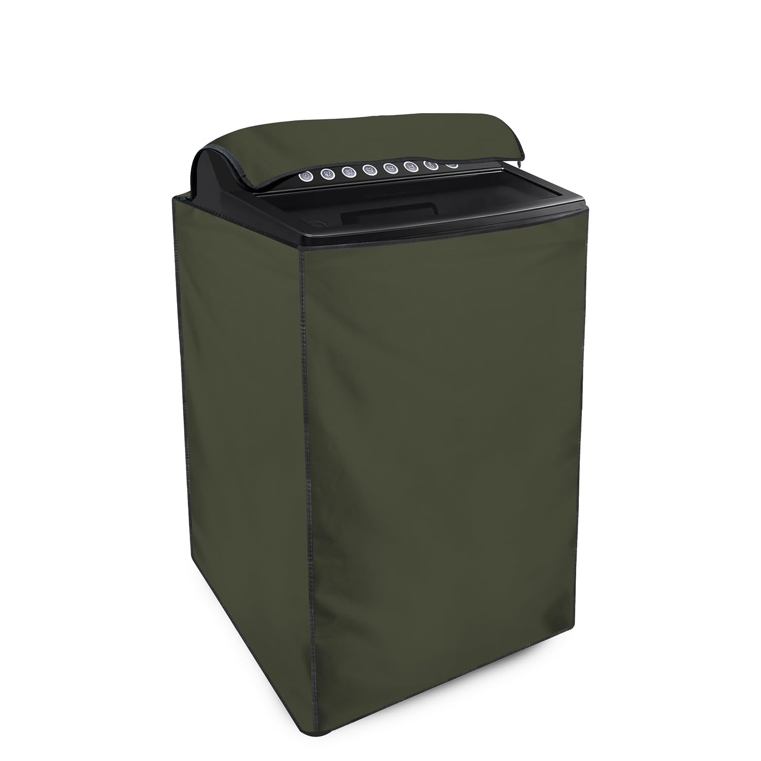 Star Weaves Top Load Washing Machine Cover for Godrej 6 Kg Fully-Automatic Top Loading WT 600 C, Waterproof & Dustproof Cover Military