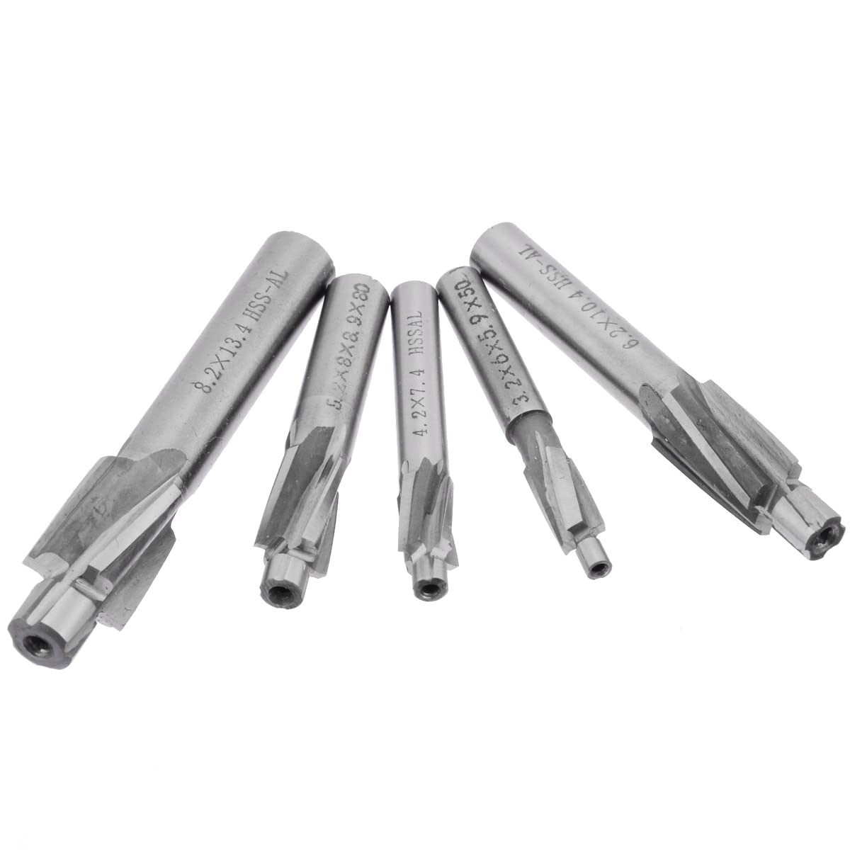 5pc 4 flautas HSS avellanado extremo molino M3-M8 piloto ranurado herramienta fresadora broca para madera metal perforación avellanado molino