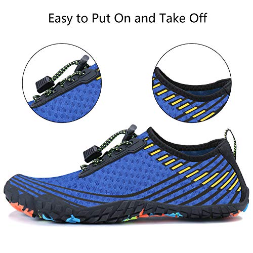 Image of MAYZERO Water Shoes Men Women Swim Surf Shoes Beach Pool Shoes Wide Toe Hiking Aqua Shoes Winter House Slippers