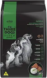 Three Dogs Ração Super Premium Adulto Médio E Grande Carne E Arroz 10 1Kg