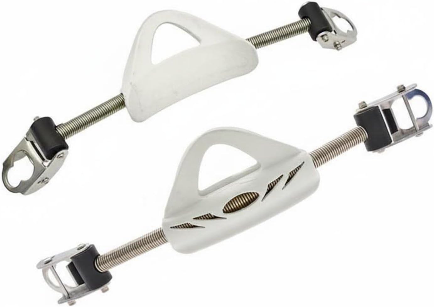 Vaveren Diving Fin Spring Strap Automatic Adjusting Heel Strap with Stainless Steel Spring and EPDM Cushion for Reduced Foot Pressure Suitable for Scuba Diving Freediving Snorkeling, White, 29.5