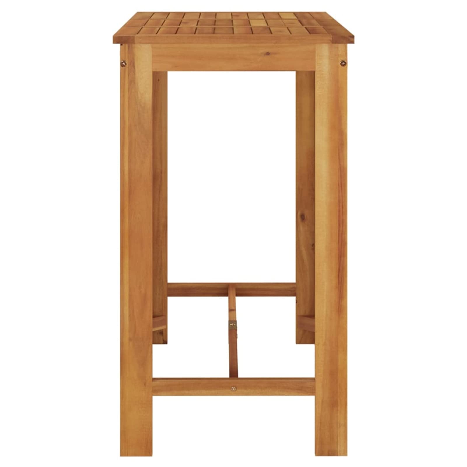 Tidyard Table de Bar de Jardin 120x60x105 cm Bois d'acacia Solide, Table Haute pour Bistrot, Cuisine, Salon, Salle à Manger, Café, Balcon