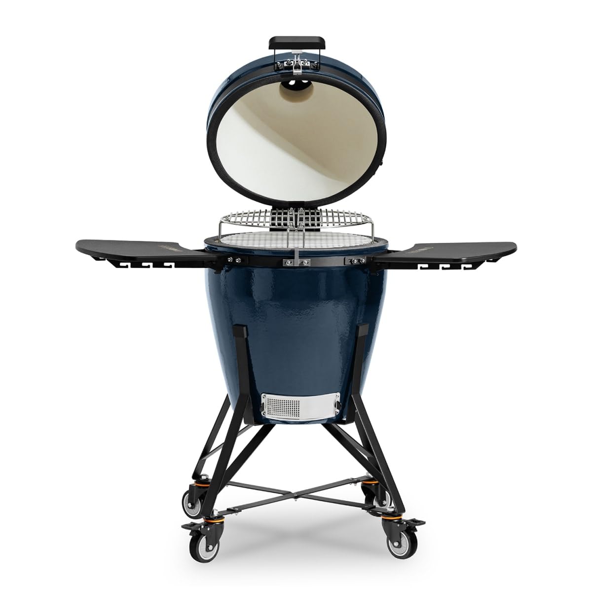 Kamado Bono EVO Media 56 cm Grill Ceramiczny Navy Blue – Duży Grill Węglowy Kamado z Systemem GrillMax 3 Poziomy, Deflektorami, Stołem Bocznym i Pokrowcem