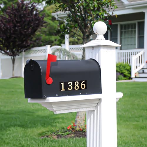 image for lasuroa 1PCS Mailbox Flag Replacements, Red Mailbox Flag Repair Kit wi