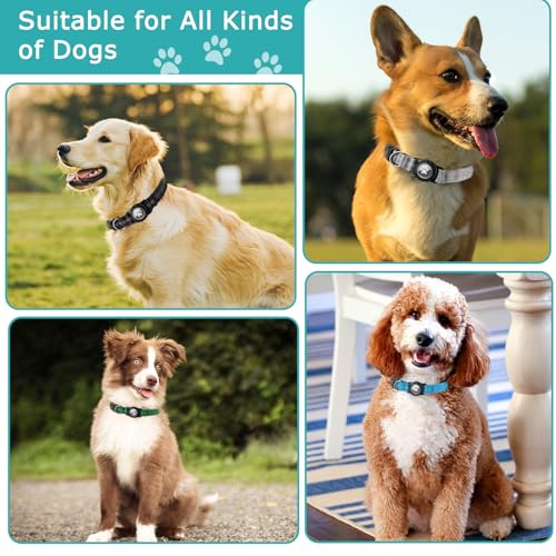 Ledeak Airtag Dog Collar, Nylon Dog Collar for AirTag Tracker Reflective Dog Collar with Airtag Holder - Image 4