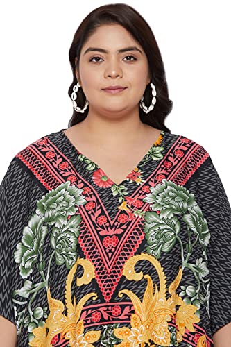 Image of Oussum Women Long Maxi Plus Size Polyester Kaftan Gown, Womens Kaftan Dresses Lounge Resort Wear, Plus Size Kaftan