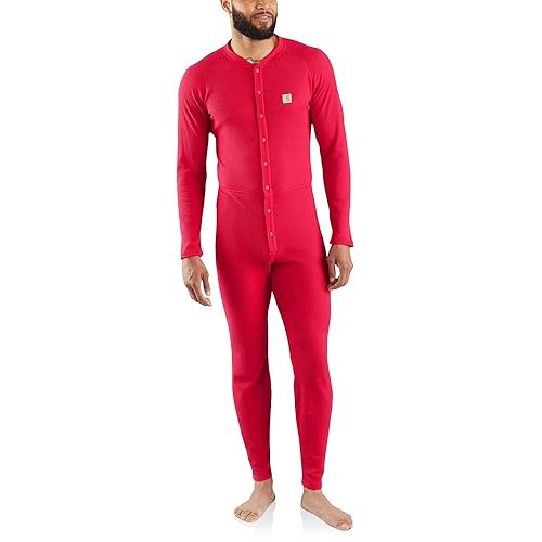 Carhartt mens Base Force Classic Thermal Base Layer Union Suit - 2X Large Tall Red