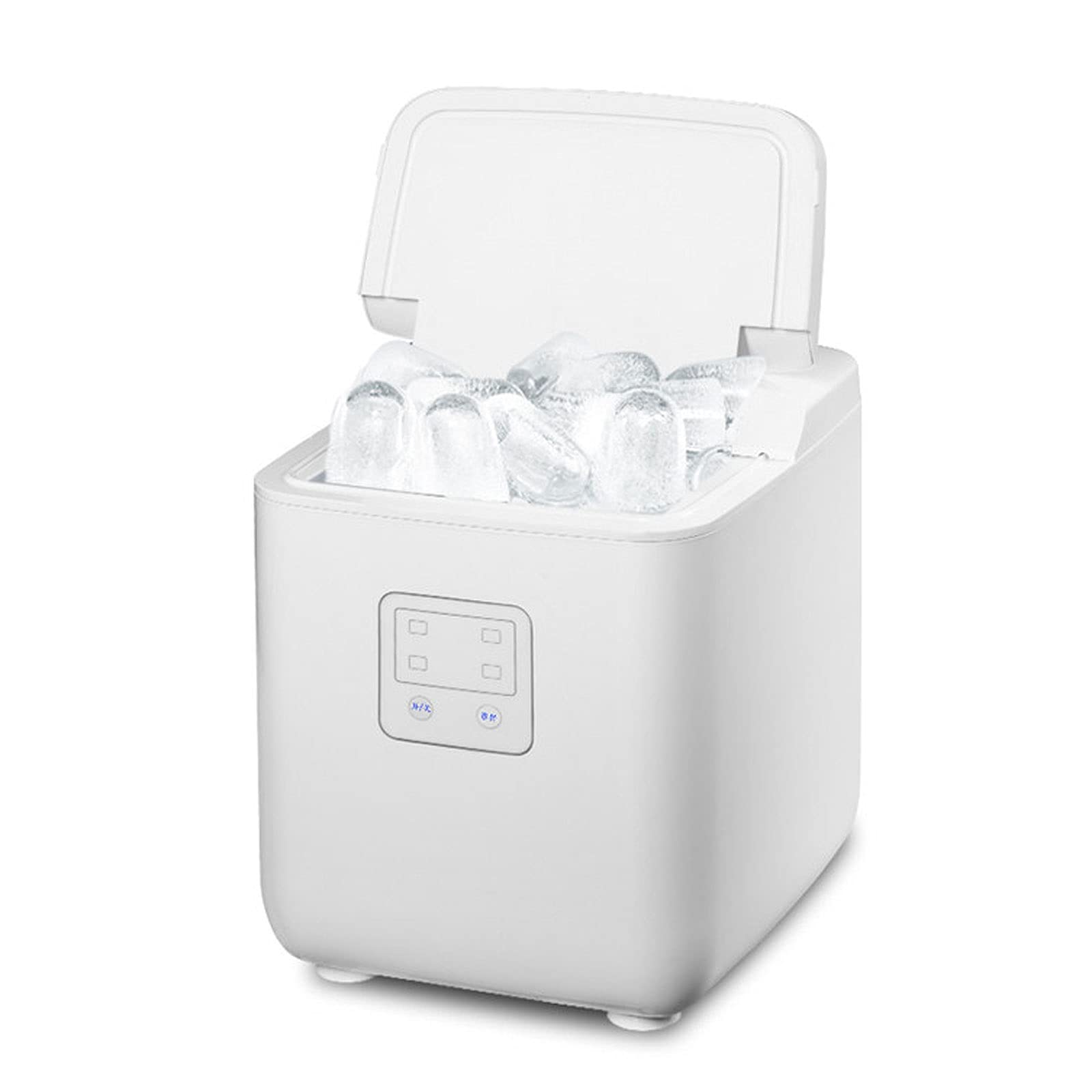 Máquina para fabricar hielo sobre encimera Máquina for hacer hielo eléctrica portátil y autolimpiante for encimera: 15 kg en 24 horas, 9 cubitos de hielo listos en 6 minutos Máquina de hielo eléctrica