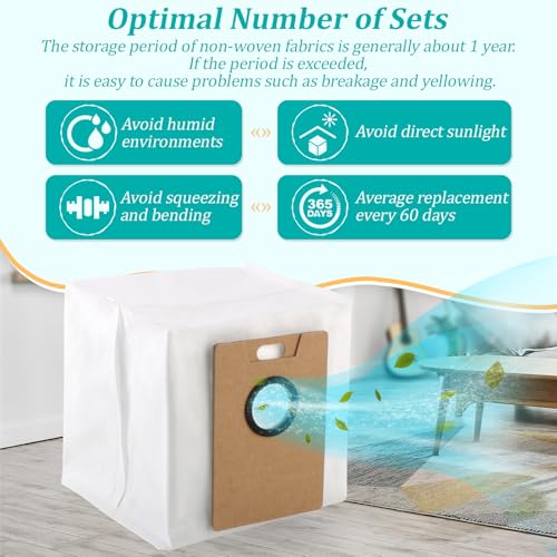 RongZy 4 Stück für Tapo RV30 Max Plus Staubbeutel Ersat Kompatibel mit Tapo RV20 Max Plus RVA202 Staubsauger Zubehör für Ersatz Staubsaugerbeutel Zubehör mit Reinigungsbürste(3L Kapazität)