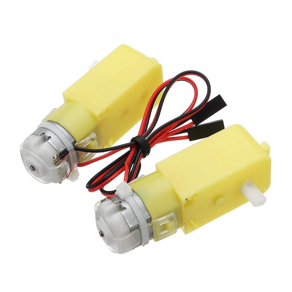 2pcs Moteur TT DC 5V 200rpm pour robot intelligent et projets DIY d'électronique