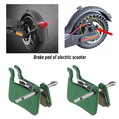 YINETTECH 2 works Ceramic Brake Pads Compatible with Xiaomi Mi 3 E-Scooter Disc Brake Pad Scooter Replacement Part Accessory 32x27x4mm Green - Image 2